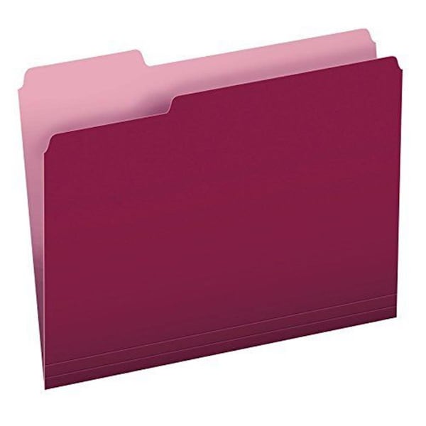 Inkinjection Esselte Corporation PFX152 1-3 BUR Pendaflex Two-Tone Color File Folders-Letter Size IN2085600 - main